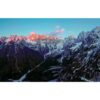 Sunset burning mountains from the view of Vršič pass.