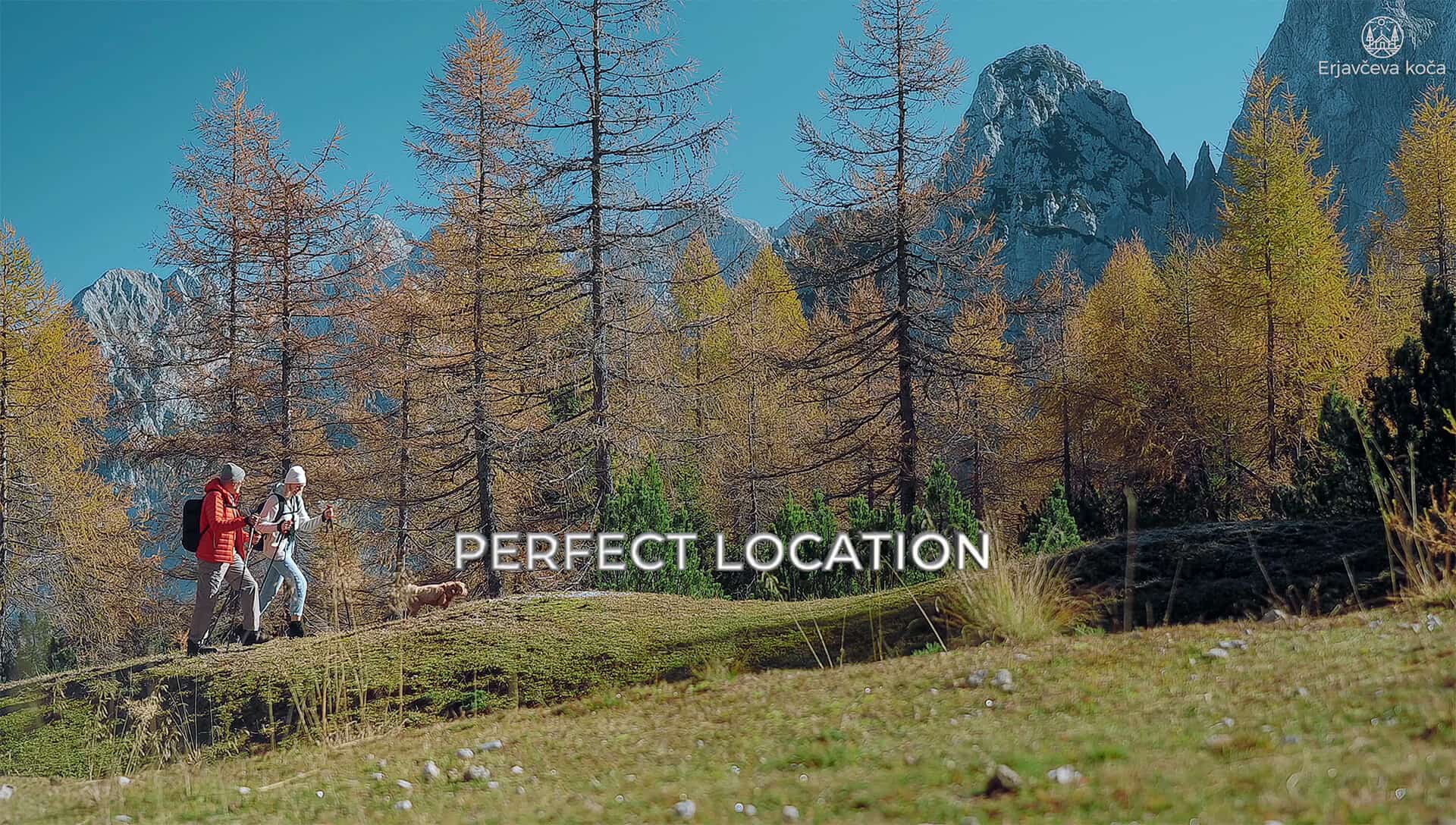 Erjavčeva bjerghytte - perfekt beliggenhed